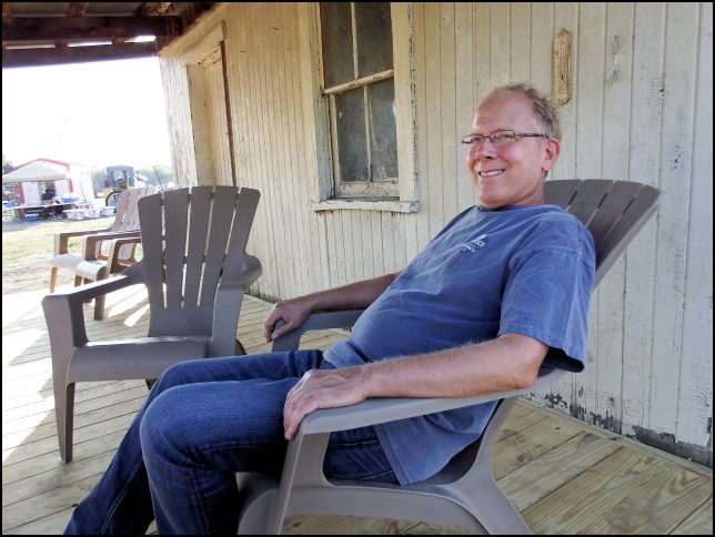 Jim Rests On The Front Porch