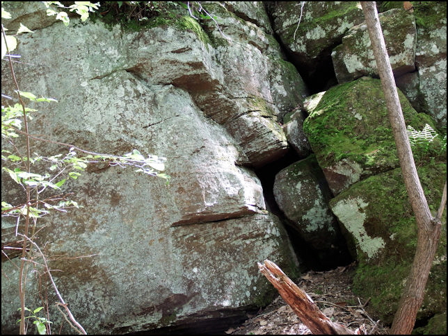 A joint in the rock.