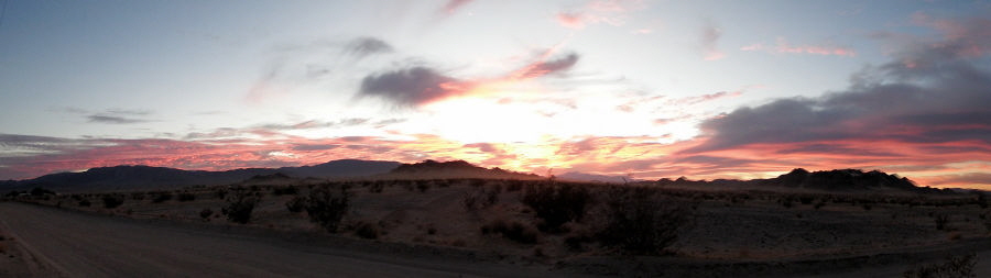 The back roads of Wonder Valley California.