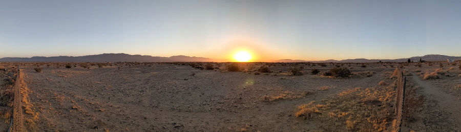 Sunrise over Dave's back yard.