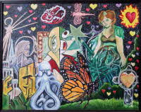 Painting by Jim Beoddy for Dave. "Heartifactual"